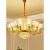 西洋式水晶吊灯客間灯現代簡約レストラン灯寝室灯简欧水晶灯復古灯器具10頭の黄色光、12ワットのLED電球を送ります。