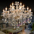 水晶吊燈客間の洋式大気寝室レストランの灯りは現代キャンドル水晶灯ホールの照明6頭K 9金色です。