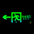 福新国标のプラグ付き消防指示灯LED安全出口疎開標識灯緊急通路指示灯（両面が同じ方向を指す）